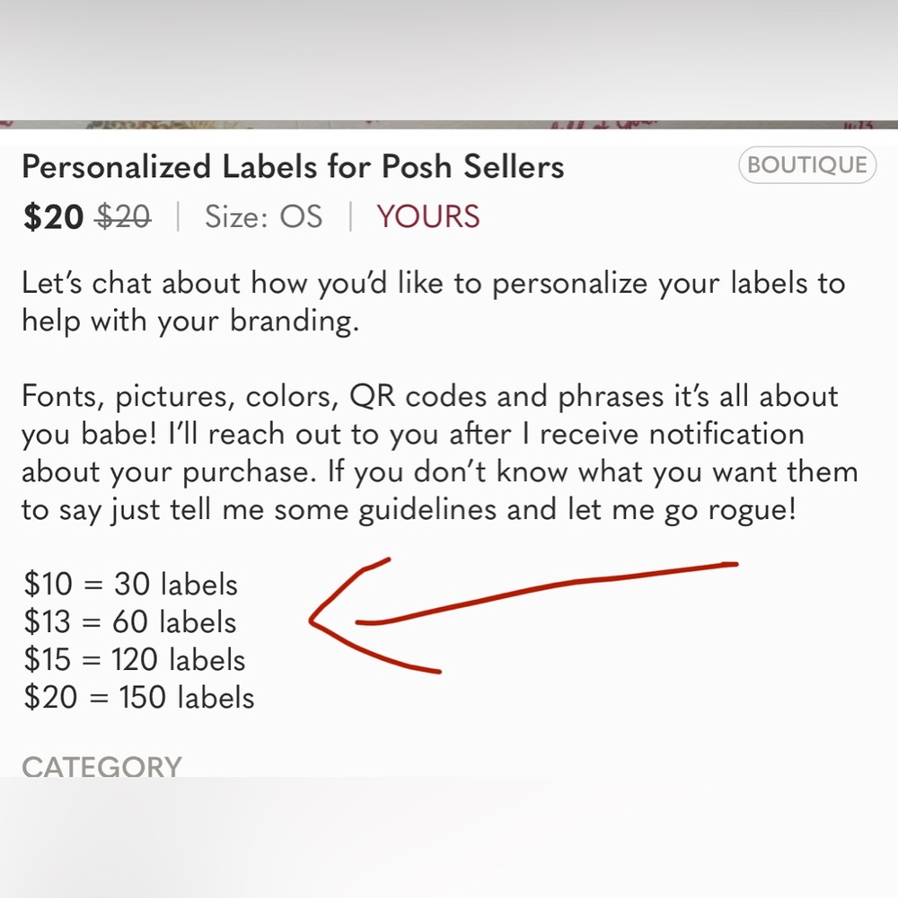 Personalized Labels for Posh Sellers - Picture 7 of 12